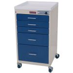 Mini Line Five Drawer Crash Cart with Keyless Entry