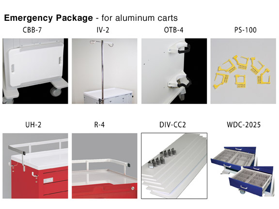 Emergency Cart Package for aluminum carts