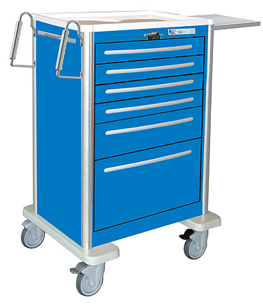 Six Drawer Aluminum Crash Cart