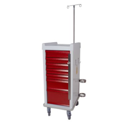 MR-Safe Cart Narrow Seven Drawer Emergency Cart