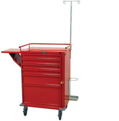67" Tall 6 Drawer V-Series Emergency Cart with Deluxe Accesory Package